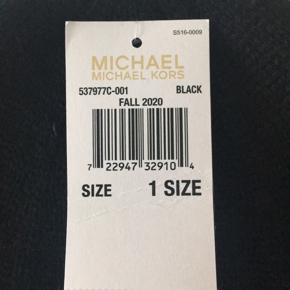 🆕Michael Kors Black Hat with (MK) in Silver studs - Picture 5 of 6
